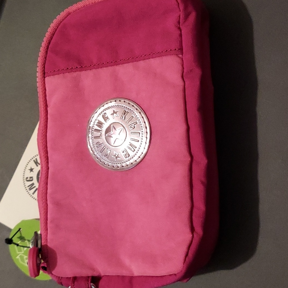 Kipling Two-Tone Pink Pouch - Picture 2 of 5